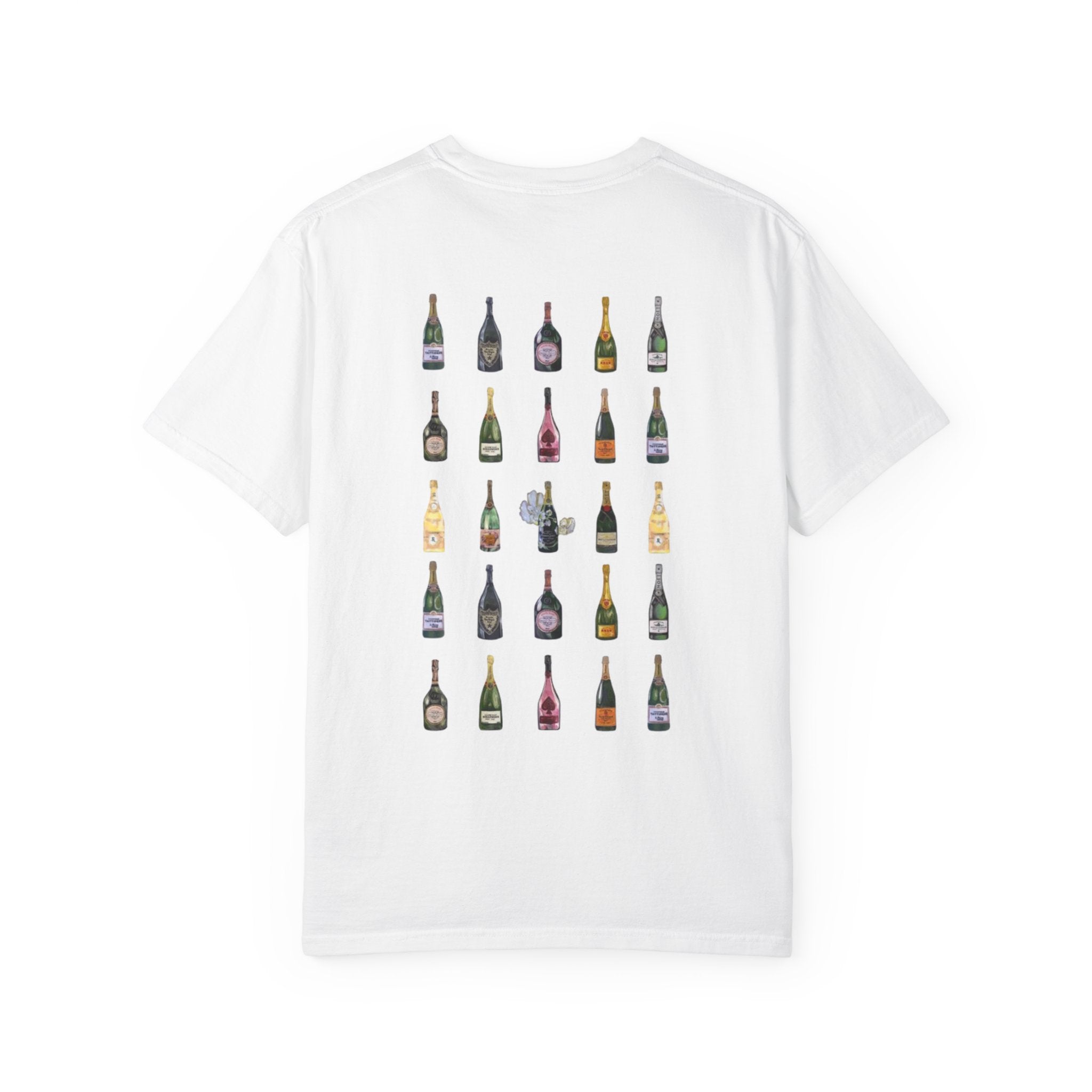 Champagne Bottle Pattern - T-Shirt